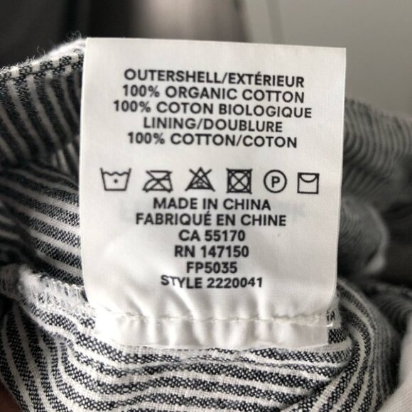 FRANK and Oak Striped Organic  Cotton Shorts Size 4 - Picture 4 of 6